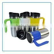 Rubber Ribbed Stainless Steel Custom Coffee Mugs