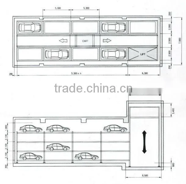 Smart multi level car elevator parking system