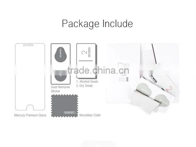 9h 0.26mm mercury tempered glass retail packaging for sony m4 aqua, for sony glass screen protector