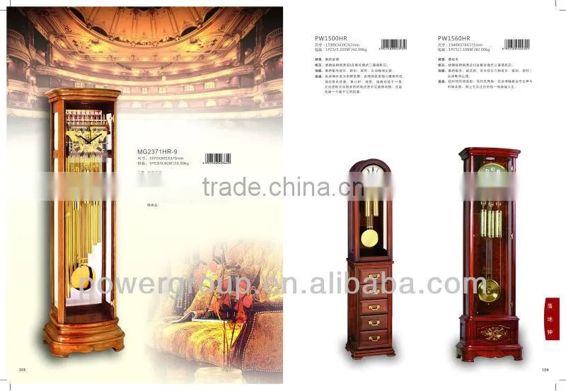 Grandfather clock Ambila wood German made Hermle nine tubular movement High quality PW1566HR-9