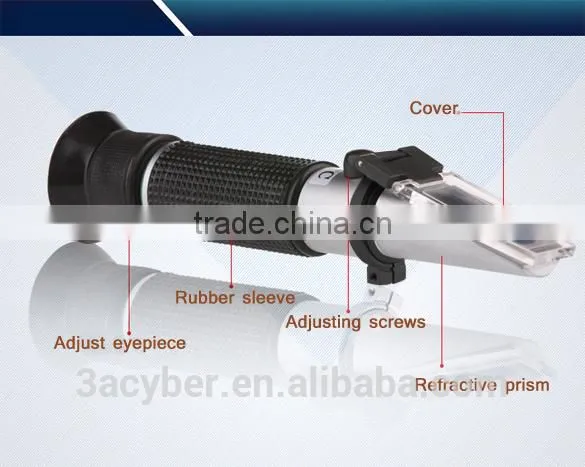 RSG-100ATC Black Rubber Strip Brix & Beer Sugar Wine Wort SG 0-32% Hand Held Refractometer