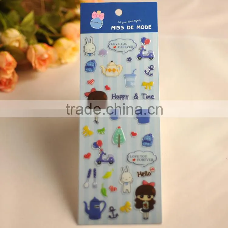 2015 hot selling heart shape epoxy resin sticker for home decor