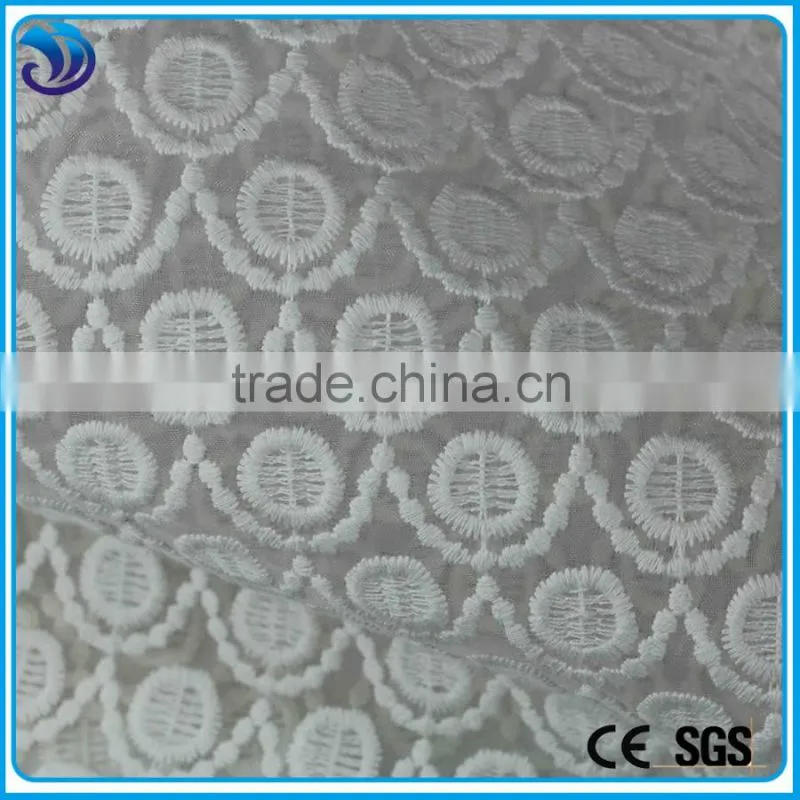 High quality polyester organza lace embroidery fabric for young girl dresses