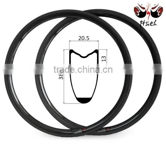 Wholesale!!! lightweight 38mm clincher carbon rims basalt braking surface, clincher carbon rim for road bike wheel