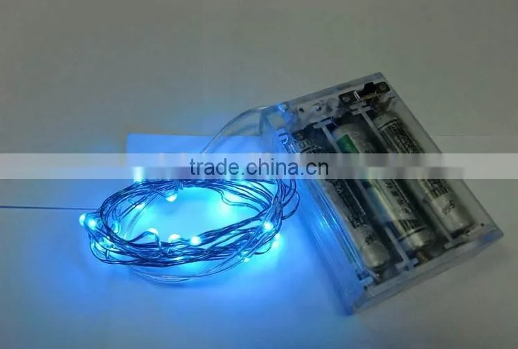 AA Battery Operated Cooper wire LED Fairy Light-Blue
