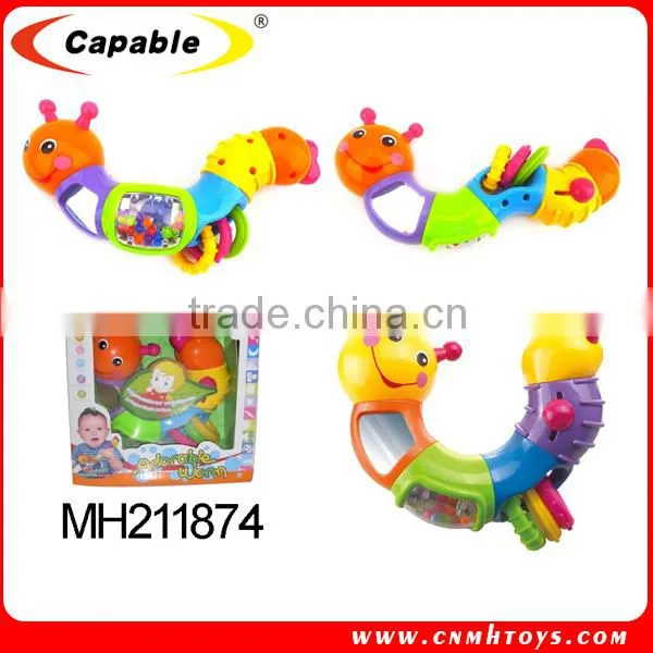 Funny educational baby toys with sound rotating insect toy