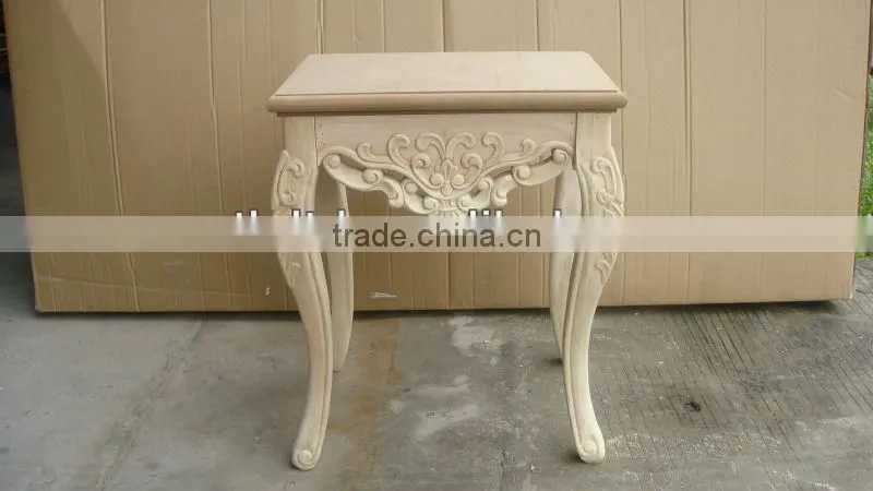 Stocklots furniture Solid wood hand curved side table in cherry finished