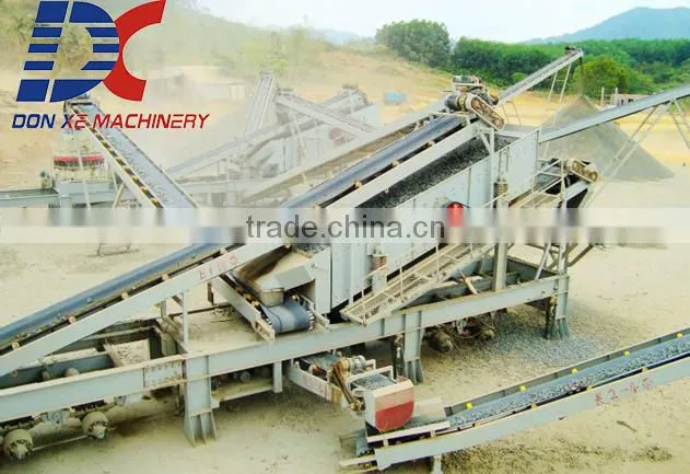 New design wheel type mobile crushing production line