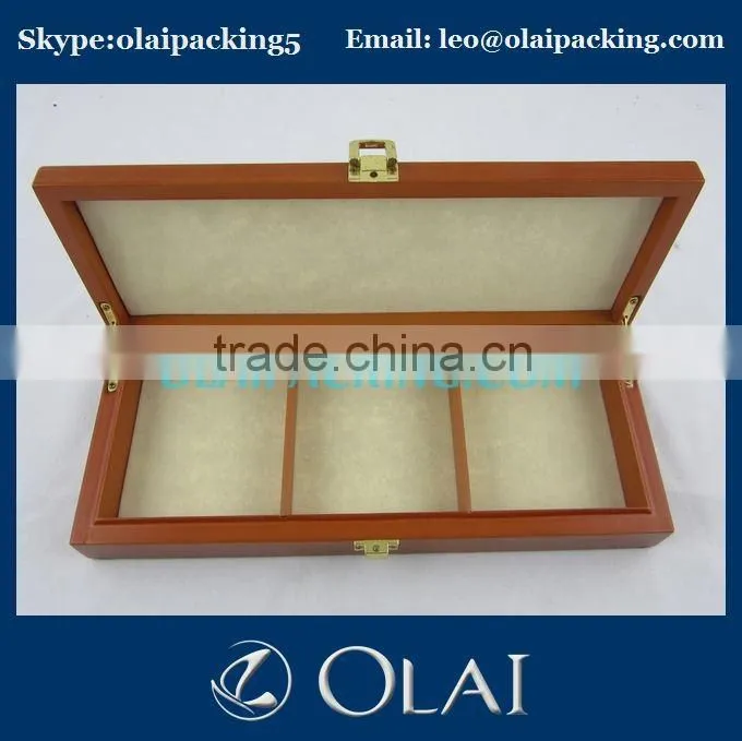 wholesales wood make up box with mirror