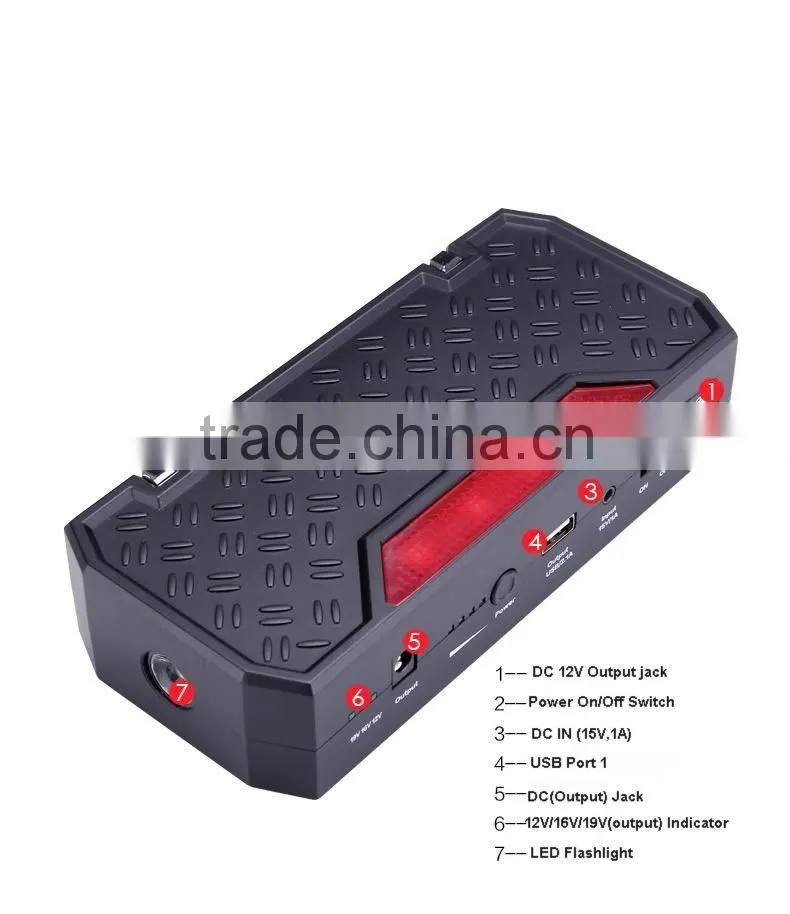 16000mAh emergency power bank portable battery car jump starter