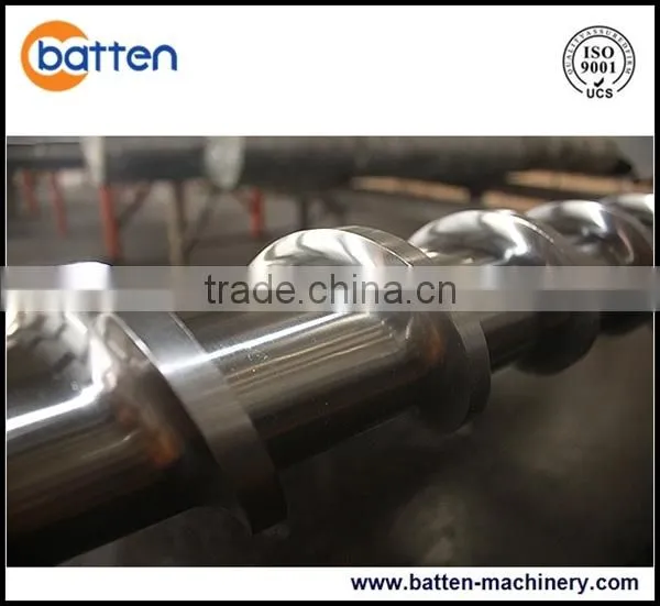 bimetallic recycling single extruder screw and barrel for PE film plastic machine
