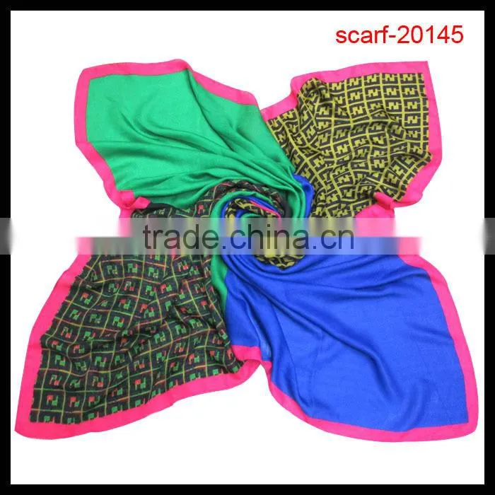 polyester square scarfs with prints