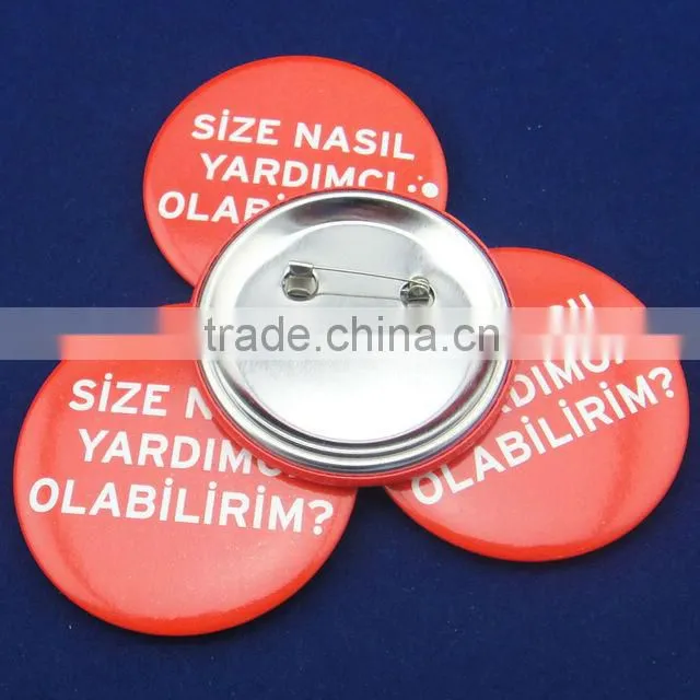 Personalized/hot sale/top quality tinplate badge for holiday gifts