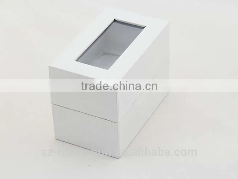 Elegant white watch box ,jewerly box manufacturer