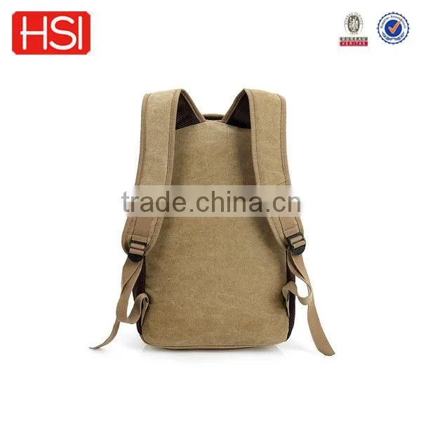 cute grey color wholesale vintage canvas backpack