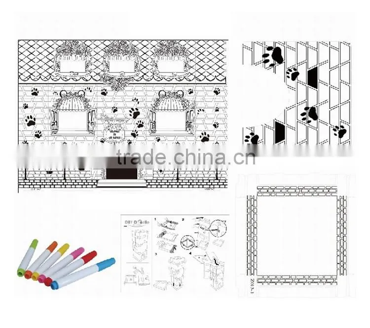 Promotional school Intelligent paper diy kids drawing sets