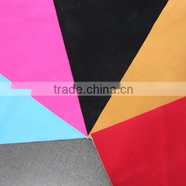 flocking pu leather PU synthetic leather for making shoes from China wholesale faux leather fabric