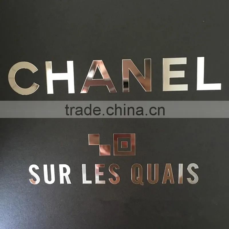 china factory nickel letters metal plates brand logos/name on logos