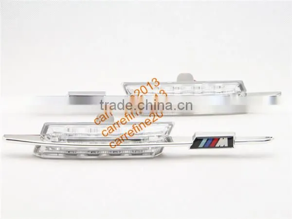 led side light for E46 LCI Facelift with M logo LED Clear Side Marker Lights Turn Signals FOR BMW
