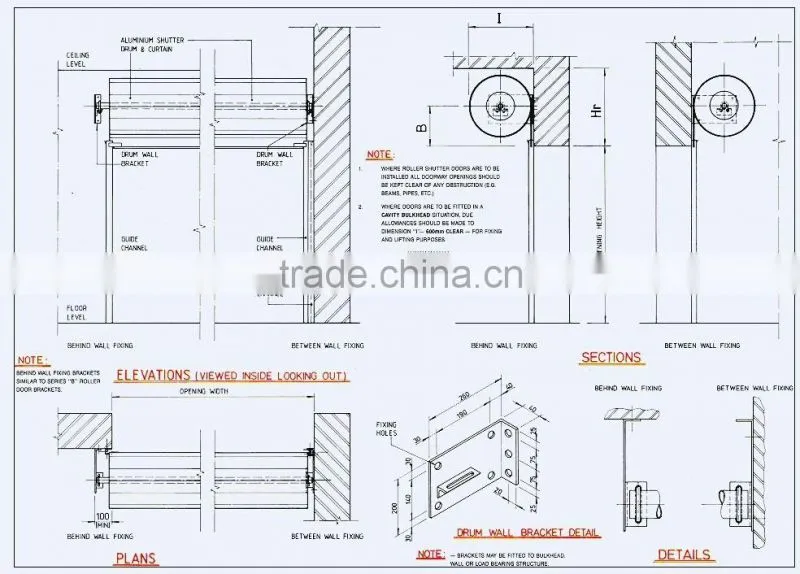 Rollup shutter door metal spring box