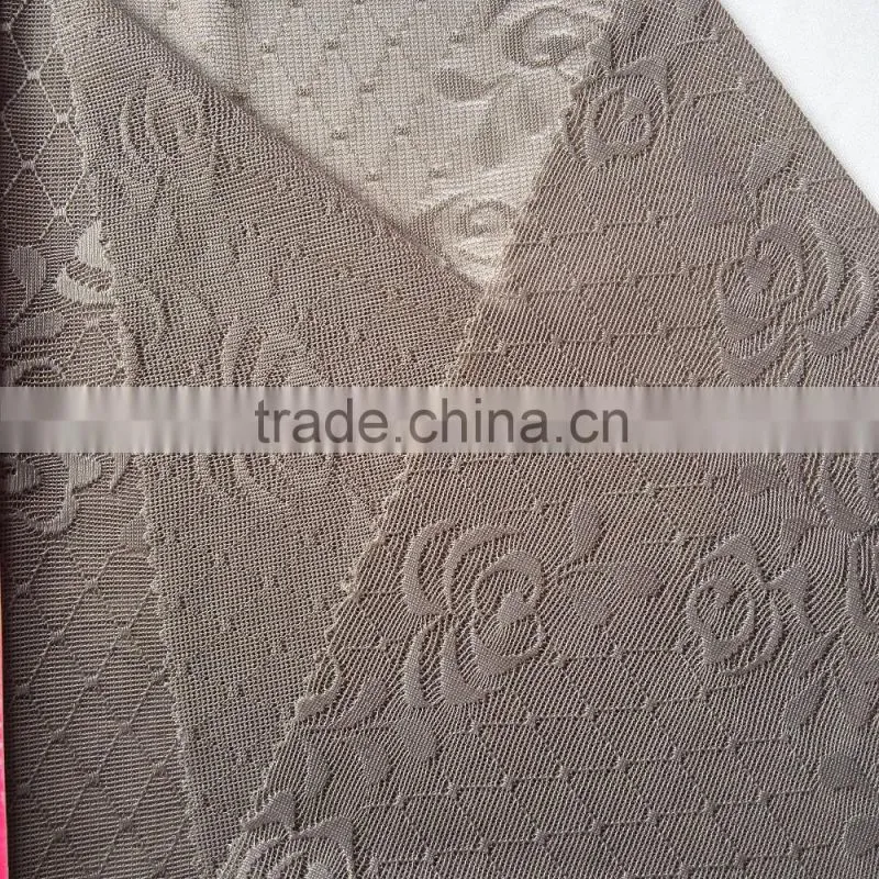 Nylon spandex knit jacquard fabric with diamond quilted pattern, quilted jacquard fabric