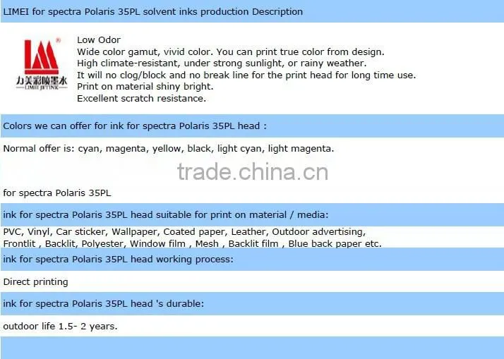Good ink factory supplier! spt 510 35pl ink