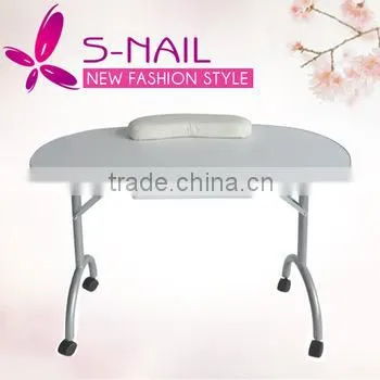 Portable glass nail Table, manicure table with dust collector