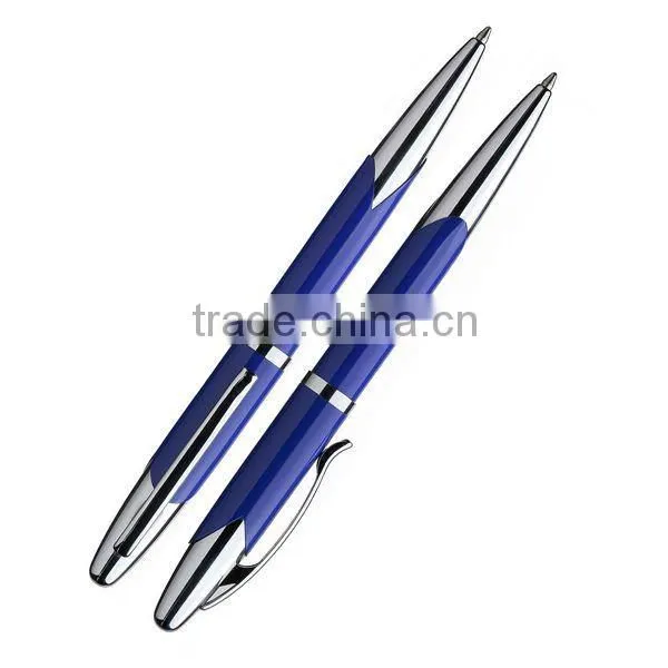 Metal Ballpoint Pen Shiny silver chrome