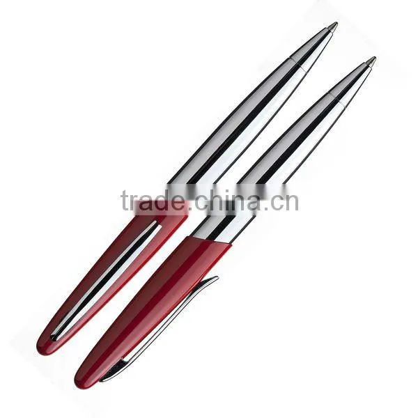 Metal Ballpoint Pen Shiny silver chrome