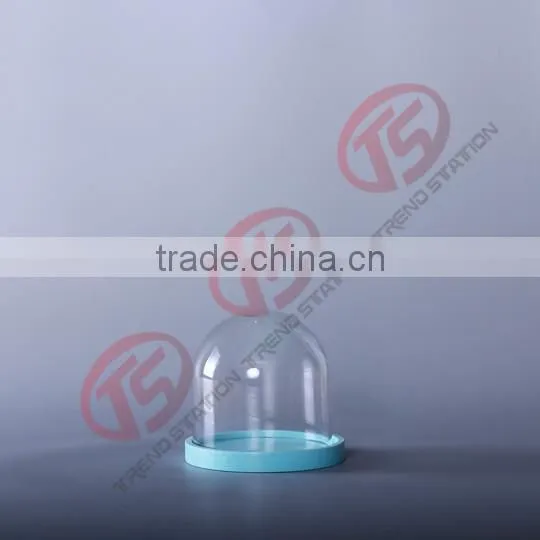 small glass dome with colorful base