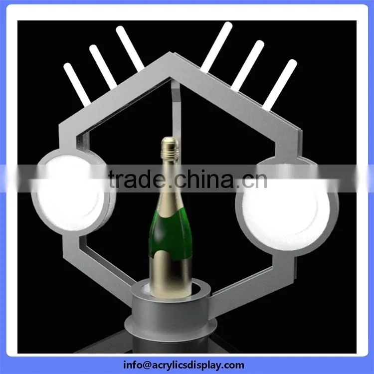 Factory Nice looking acrylic wine beer bottle glorifier base