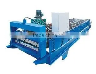 1100 glazed tile roll forming machine slanting circular arc color steel glazed roofing tile roll forming machine