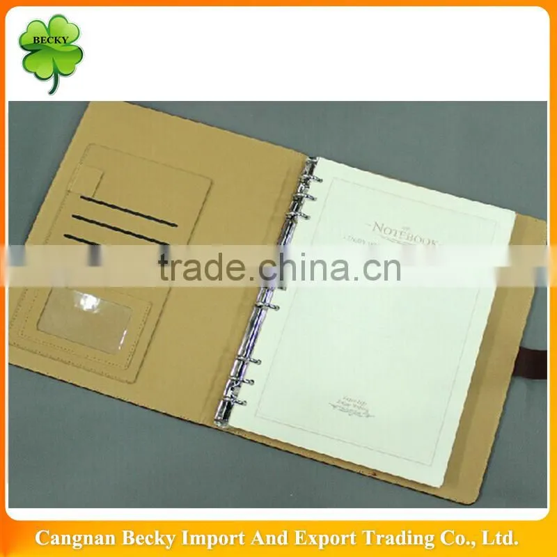 2015 new style Leather cover diary with magnetic closure/clasp