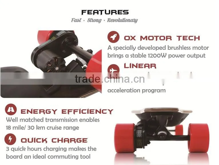 Low pirce high performance E-go motor powered electric skateboard