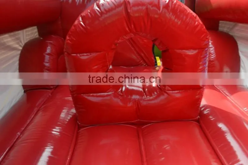 Hot selling popular and cutely car combo inflatable slide combo for kids