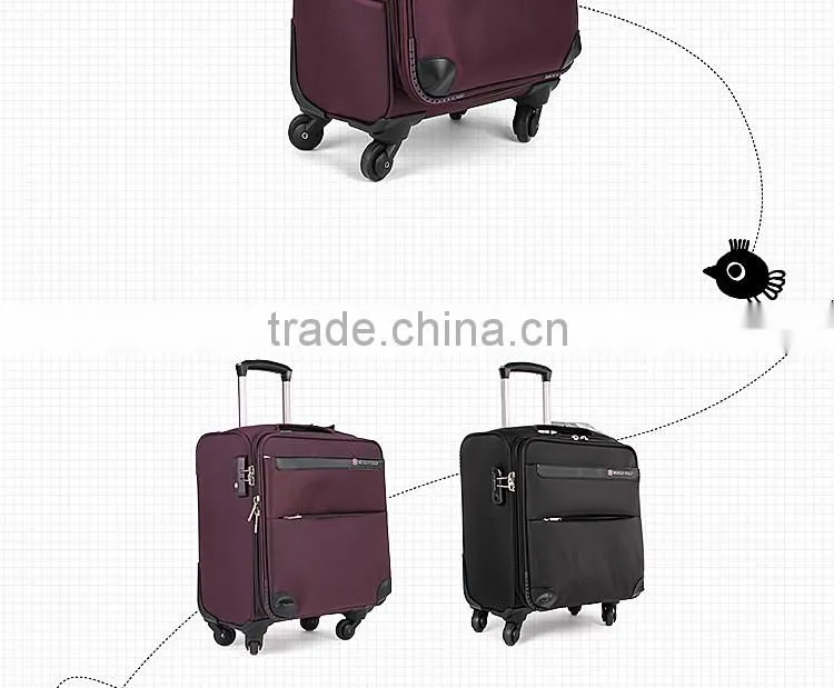 Yiwu alibaba pu material trolly suitcase