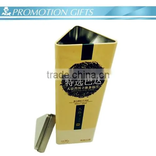 Triangular metal tin-plating tea cans
