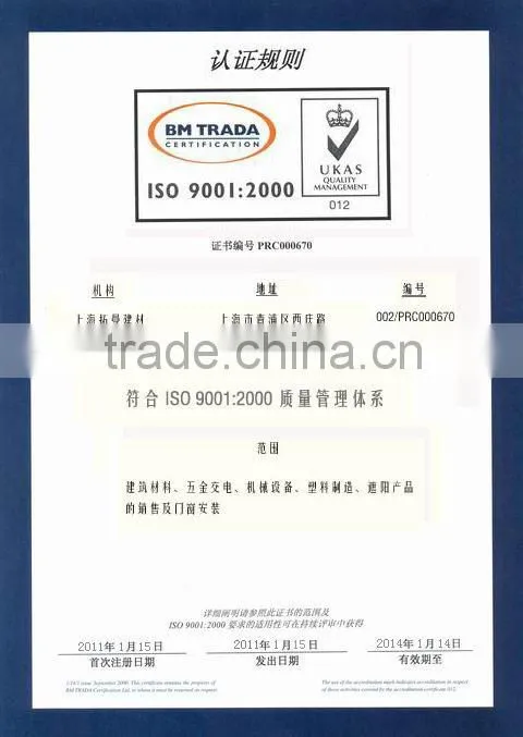 CE approved automatic door
