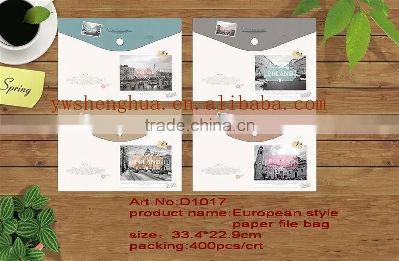 Exquisite Expanding File Holder with elastic closure/leather document bag
