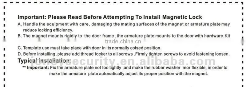 350Lbs door Magnetic lock with 180kg