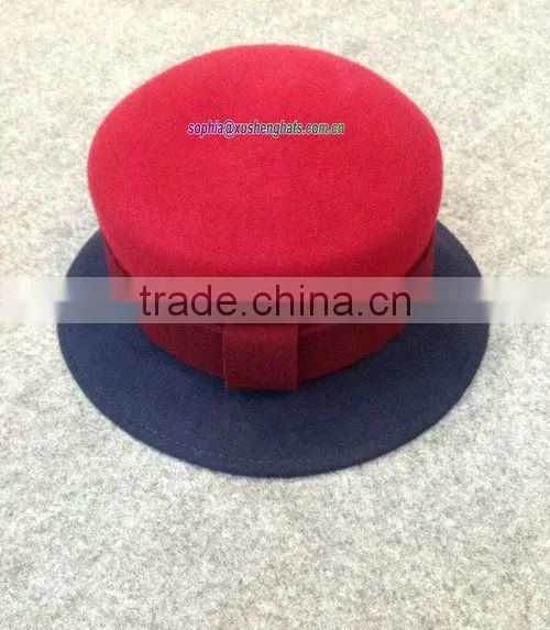 2014 Fashion Ladies Wool Felt Bucket Hat/ Wedding and Church hats