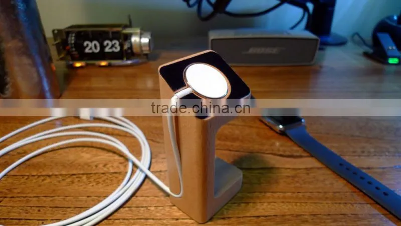 ECO-friendly Natural Wood Stand popular portable charger wooden stand for Apple Watch Stand