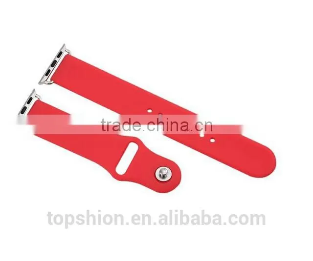 2016 Top Seller on Alibaba Sport Wristband for Apple Watch Silicon Band Strap with Connector for both 38MM and 42MM