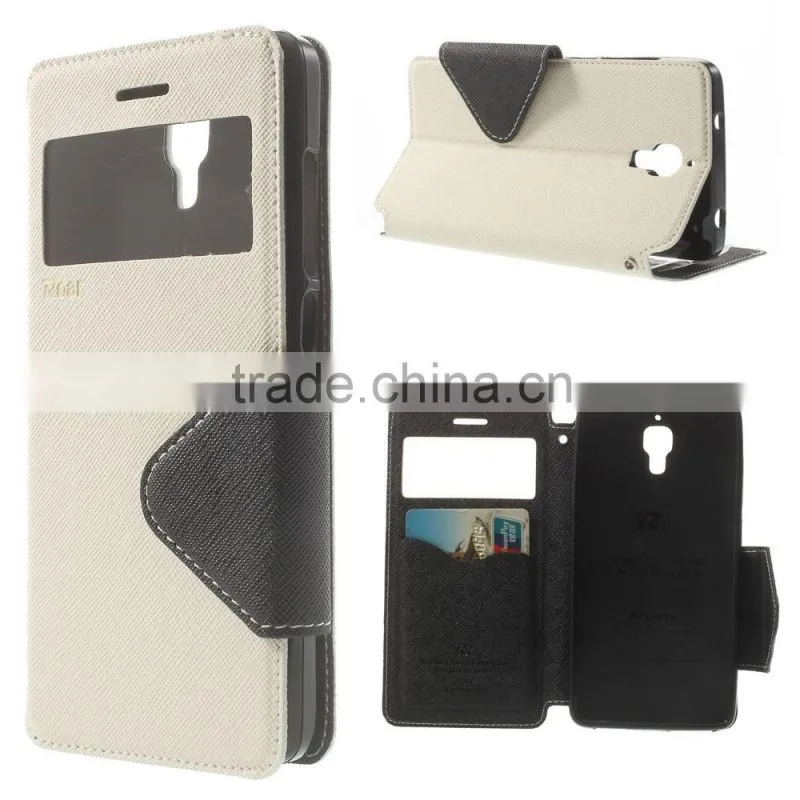 Diary View Window Style Credit Cards Holder Case for Xiaomi mi4, for Xiaomi mi4 Leather Case
