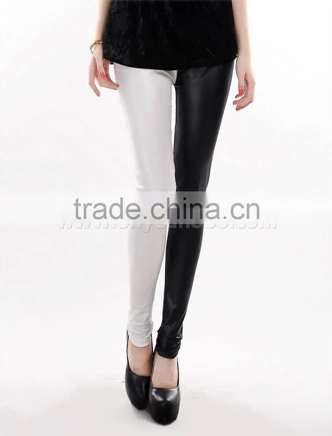 Special design full size hot sale black white striped leggings