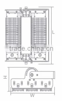 high power construction site 250w led flood light constant driver