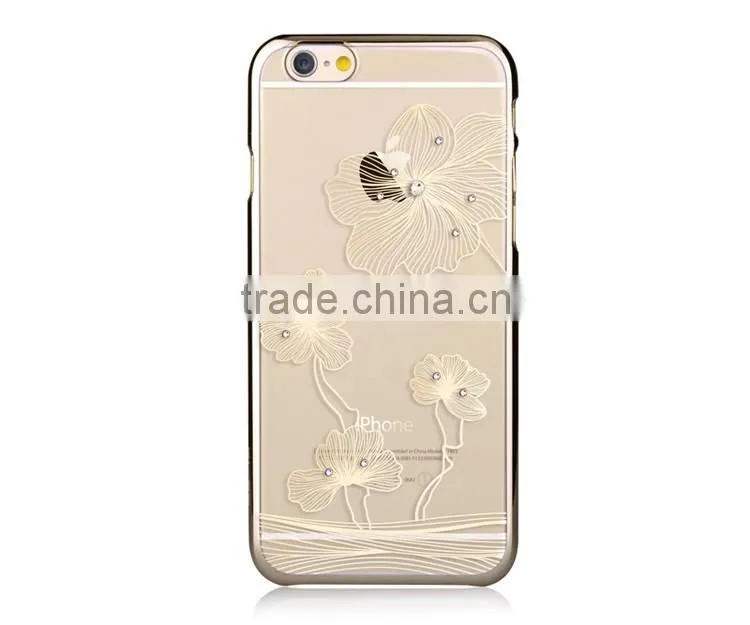 Comma Ultra Slim PC Hard Case for iPhone 6, Electroplating Bling Element Back Screen Cover for iPhone 6s