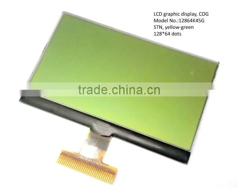 COG Type Graphic lcd module 128x64 with yellow green backlight