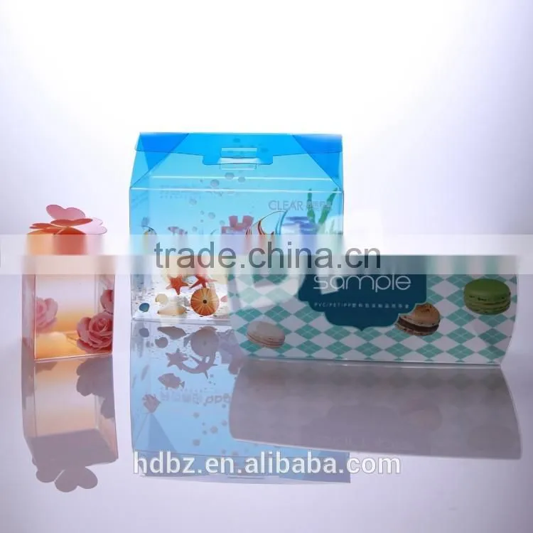 recyclable eco-friendly clear packaging pvc box with fancy logo