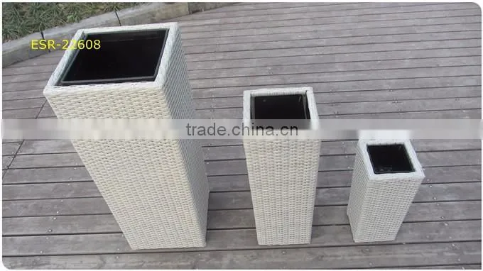 Big indoor outdoor wicker square flower pot
